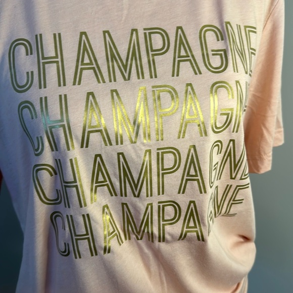 Champagne Graphic T NWOT - Picture 3 of 3